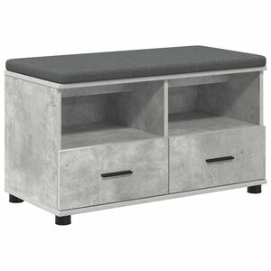 vidaXL Hall Bench with Cushion Concrete Grey 80 x 38 x 46 cm