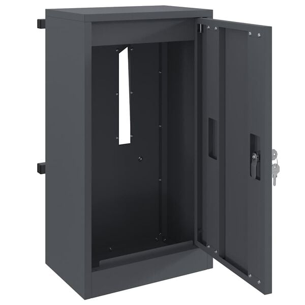 vidaXL Mailbox with Storage with Door Anthracite 30 x 20 x 55 cm Steel