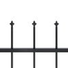 vidaXL Garden Fence with Spear Top Steel 1248x60 cm Black