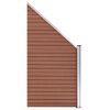 vidaXL WPC Fence Set 3 Square + 1 Slanted 619x186 cm Brown