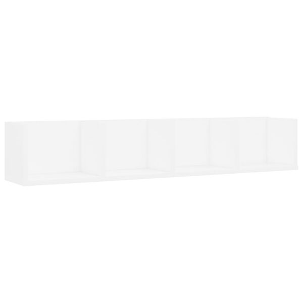vidaXL CD Wall Shelf White 100x18x18 cm Engineered Wood