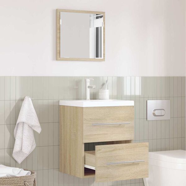 vidaXL Bathroom Furniture Set with Drawer Brown 41 x 38.5 x 48 cm