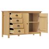 vidaXL Sideboard Hill Honey Brown 130x40x80 cm Solid Pine Wood