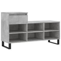vidaXL Shoe Cabinet Concrete Grey 102x36x60 cm Engineered Wood