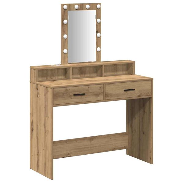 vidaXL Dressing Table Brown 100 x 41 x 140 cm Engineered Wood