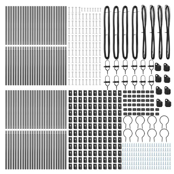 vidaXL Fence Post 52 pcs Grey 3.2 x 3.2 x 170 cm