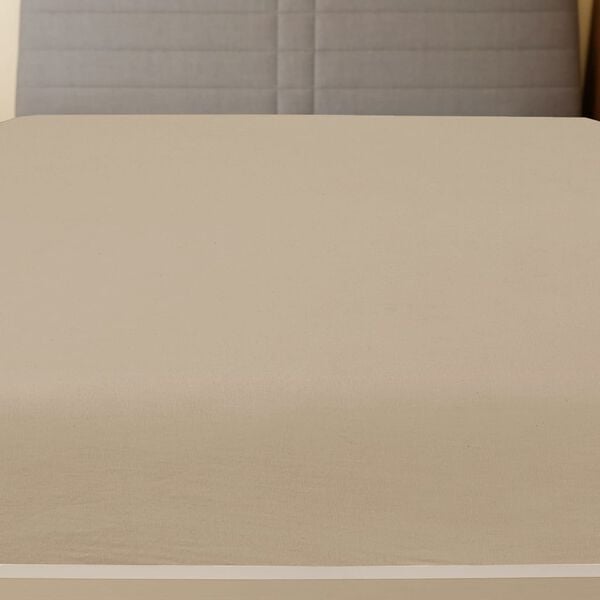 vidaXL Jersey Fitted Sheets 2 pcs Taupe 180x200 cm Cotton