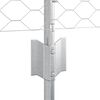vidaXL Fence with Post Silver 0.5 x 100 m Steel