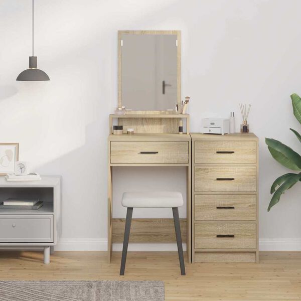 vidaXL Dressing Table Sonoma Oak 50 x 41 x 140 cm Engineered Wood