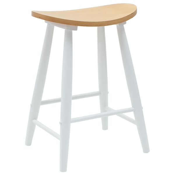 vidaXL Dining Chairs 2 pcs White 46 x 37 x 63 cm Solid Rubber Wood