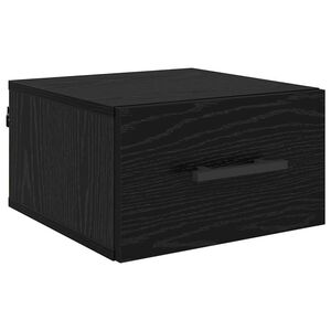 vidaXL Bedside Cabinet Black oak 35 x 35 x 20 cm Engineered wood