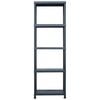 vidaXL Storage Shelf Racks 2 pcs Black 125 kg 60x30x180 cm Plastic