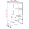 vidaXL Highboard White 68.5x39x111.5 cm Steel
