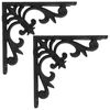 vidaXL Wall Shelf Brackets 2 pcs Black 14.5 x 14.5 x 3 cm Steel