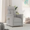 vidaXL Massage Chair Light grey 70.5 x 96.5 x 95 cm Polyester