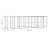 vidaXL Outdoor Dog Kennel Galvanised Steel with Roof 14.52 m&sup2;
