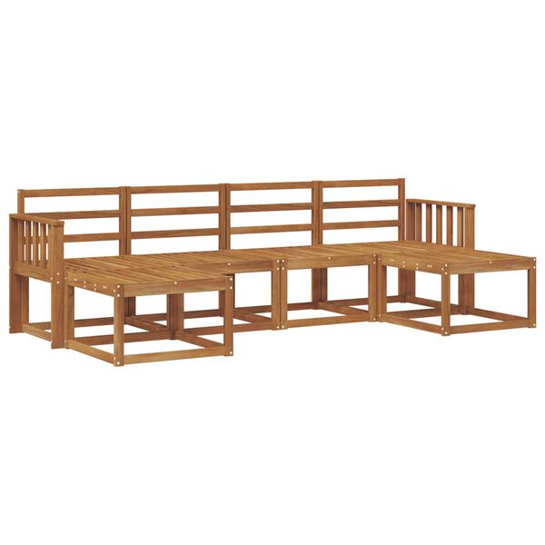 vidaXL Outdoor Sofa Set 6 pcs Natural Engineered Wood