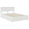 vidaXL Bed Frame with Headboard White 140 x 190 cm Engineered Wood
