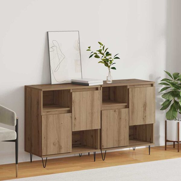 vidaXL Sideboard 2 pcs Artisan Oak 60 x 35 x 70 cm