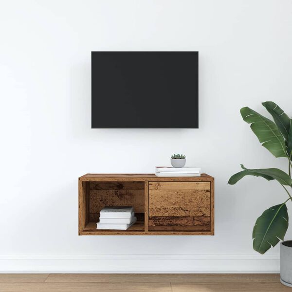 vidaXL TV Cabinet Old Wood 60x31x25.5 cm Engineered Wood