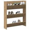 vidaXL Wall Shoe Cabinet Artisan Oak 80x18x90 cm Engineered Wood