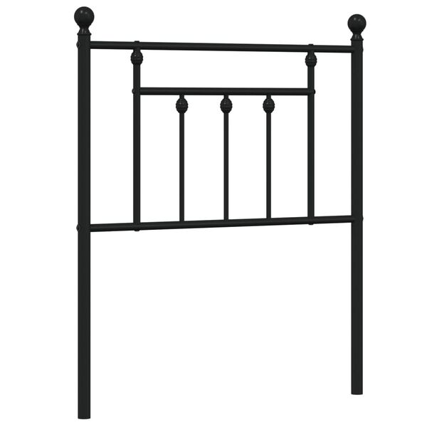 vidaXL Metal Replace Headboard Black 75 cm