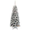 vidaXL Artificial Christmas Tree with 150 LEDs with Stand White 150 cm