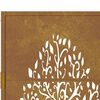 vidaXL Garden Gate 100x75 cm Corten Steel Tree Design