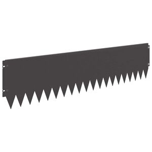 vidaXL Lawn Edging 20 pcs 103 x 25 cm Steel Black