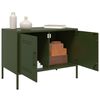 vidaXL TV Cabinets 2 pcs Olive Green 68x39x50.5 cm Steel