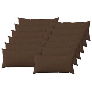 vidaXL Cushion Cover 12 pcs HEERLEN Brown 40 x 80 cm Fabric