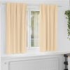 vidaXL Blackout Curtains with Rings 2 pcs Cream 175 x 140 cm Polyester