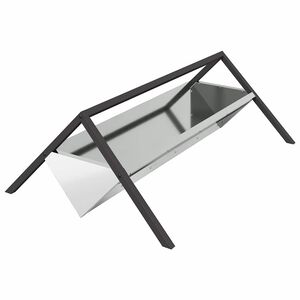vidaXL Livestock Feeding Trough Silver 111 x 76 x 38 cm