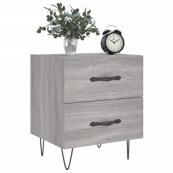 vidaXL Bedside Cabinets 2 pcs Grey Sonoma 40x35x47.5 cm Engineered Wood