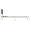 vidaXL Bed Frame with Upholstered Headboard Light Grey 75 x 190 cm