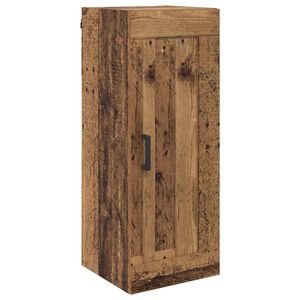 vidaXL Wall Mounted Cabinet Old Wood 34.5 x 34 x 90 cm Engineered Wood