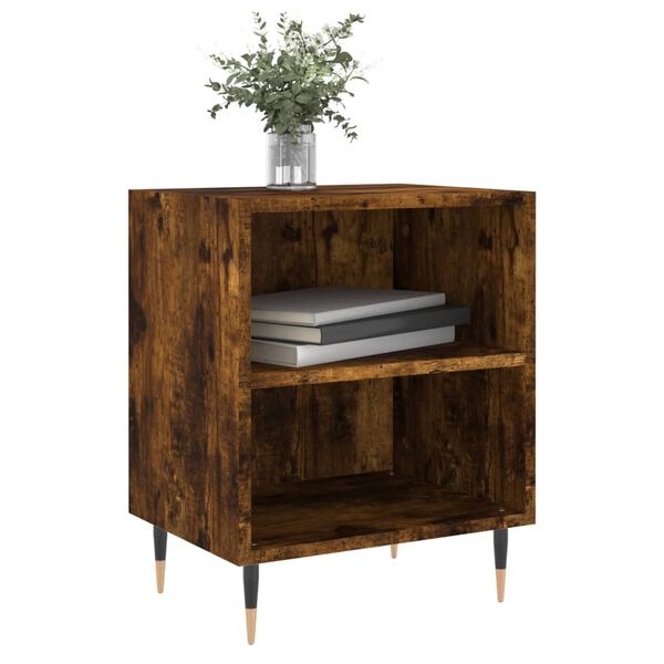 vidaXL Bedside Cabinets 2 pcs Smoked Oak 40x30x50 cm Engineered Wood