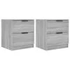 vidaXL Bedside Cabinets 2 pcs Grey Sonoma Engineered Wood