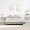 vidaXL Bed Frame No Mattress Grey Sonoma 140x200 cm Engineered Wood