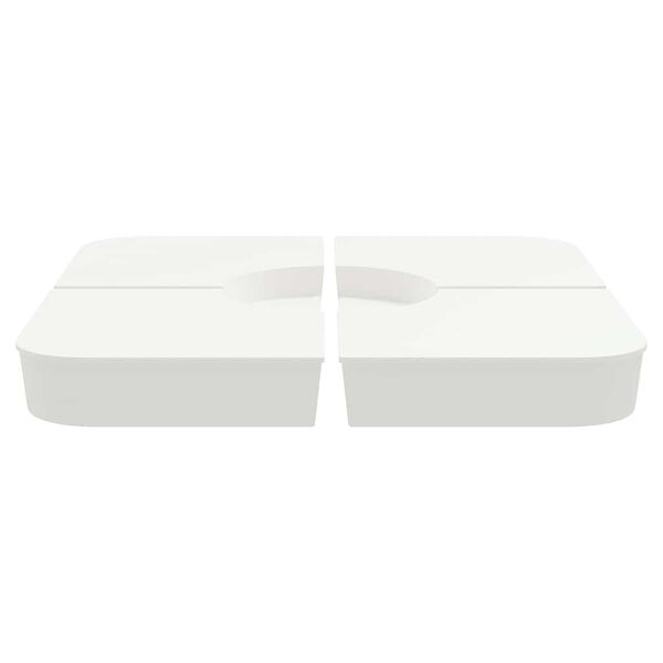 vidaXL 4 Piece Parasol Base Set for Cross Stand Parasol 100 kg PP