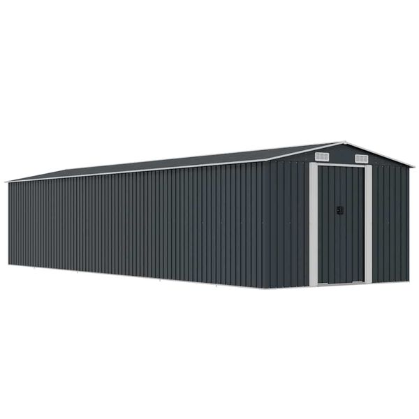 vidaXL Garden Shed Anthracite 257x990x181 cm Galvanised steel