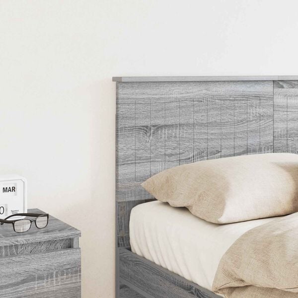 vidaXL Headboard Grey Sonoma 120 cm Engineered wood