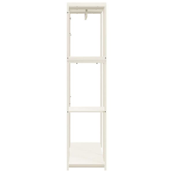 vidaXL Wardrobe White 90x40x167 cm Metal and Engineered Wood