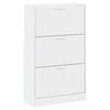 vidaXL Shoe Cabinet High Gloss White 63x24x103 cm Engineered Wood