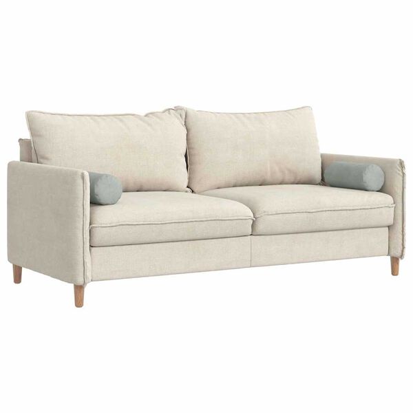 vidaXL Bolster Pillows 2 pcs Light Grey Ø 15 x 40 cm Corduroy Fabric