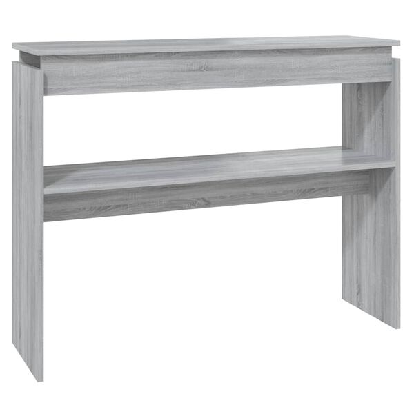 vidaXL Console Table Grey Sonoma 102x30x80 cm Engineered Wood