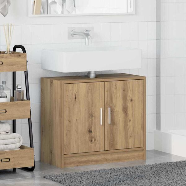 vidaXL Bathroom Cabinet Artisan Oak 63 x 29 x 55 cm Engineered wood
