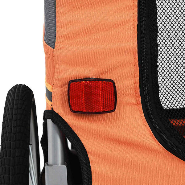 vidaXL Pet Bike Trailer Orange and Grey