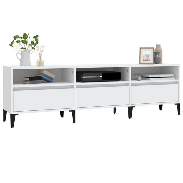 vidaXL TV Cabinet White 150x30x44.5 cm Engineered Wood