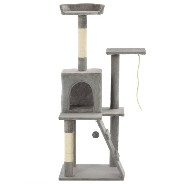vidaXL Cat Tree with Sisal Scratching Posts 120 cm Grey